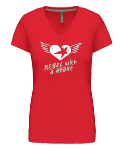 T-shirt Rebel with a heart